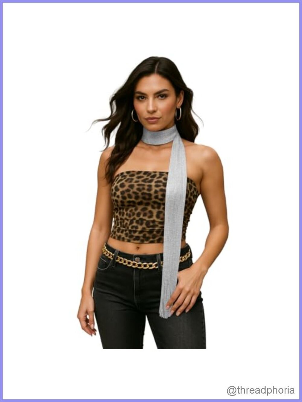 Women's Sequin Skinny Scarf - Lightweight Rave Scarf, Festival Head Wrap & Belt